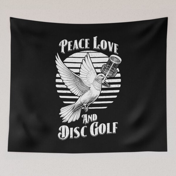 Item preview, Peace Love Disc Golf Basket Vintage White Dove Birdie designed and sold by GrandeDuc.