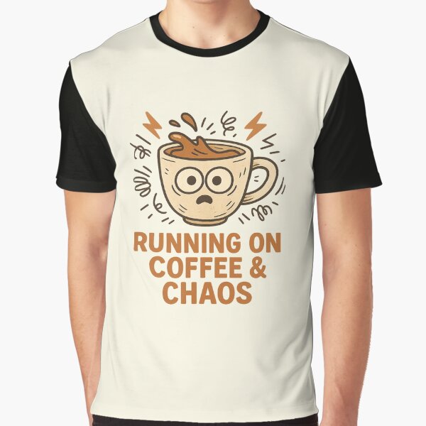 Item preview, Running on Coffee and Chaos – Funny ADHD Coffee Cup Sticker for Students & Tired Adults designed and sold by Designeerguy.