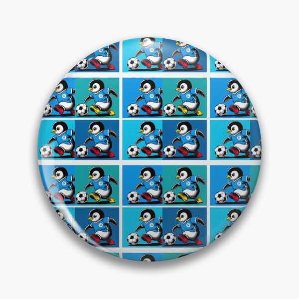 Item preview,  football soccer blue penguins with a football pattern ,Sports,Football Player ,soccer art,animal playing soccer designed and sold by Expressions-Sel.