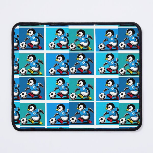 Item preview, football soccer blue penguins with a football pattern ,Sports,Football Player ,soccer art,animal playing soccer designed and sold by Expressions-Sel.