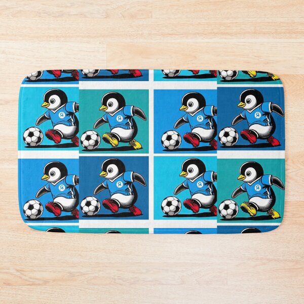 Item preview,  football soccer blue penguins with a football pattern ,Sports,Football Player ,soccer art,animal playing soccer designed and sold by Expressions-Sel.