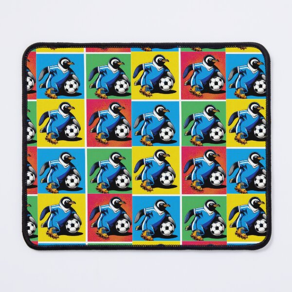 Item preview, football soccer penguins with a football colorful pattern ,Sports,funny sports ,soccer art,animal playing soccer designed and sold by Expressions-Sel.