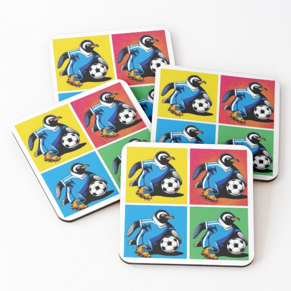 Item preview, football soccer penguins with a football colorful pattern ,Sports,funny sports ,soccer art,animal playing soccer designed and sold by Expressions-Sel.