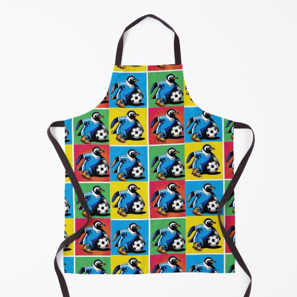 Item preview, football soccer penguins with a football colorful pattern ,Sports,funny sports ,soccer art,animal playing soccer designed and sold by Expressions-Sel.