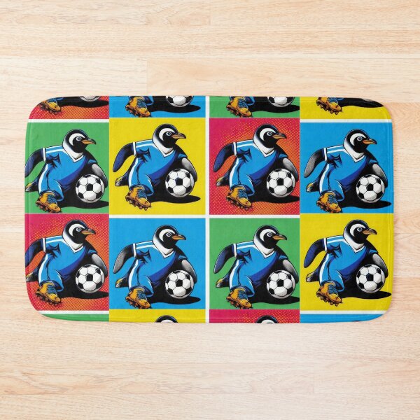Item preview, football soccer penguins with a football colorful pattern ,Sports,funny sports ,soccer art,animal playing soccer designed and sold by Expressions-Sel.