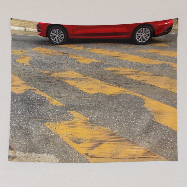 Item preview, yellow stripes on a track designed and sold by felipequeiroz.