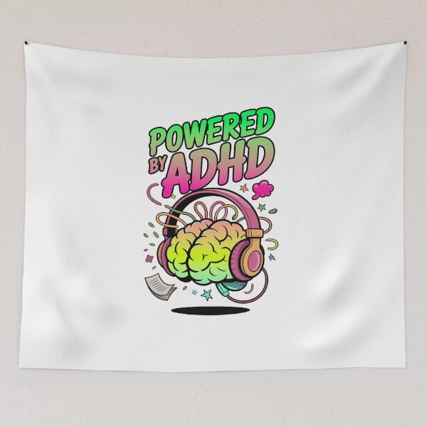 Item preview, Powered By ADHD designed and sold by MonkiFlipp.