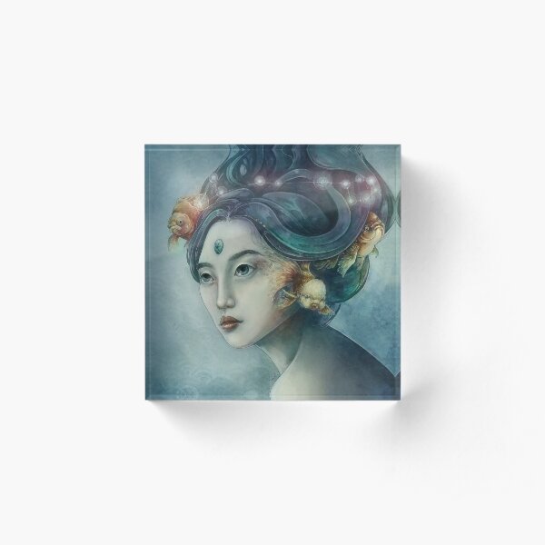 Zodiac Pisces Acrylic Block