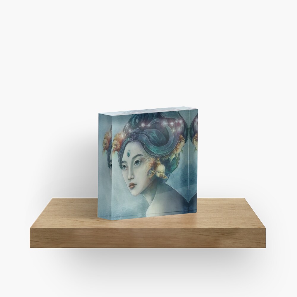 Zodiac Pisces Acrylic Block
