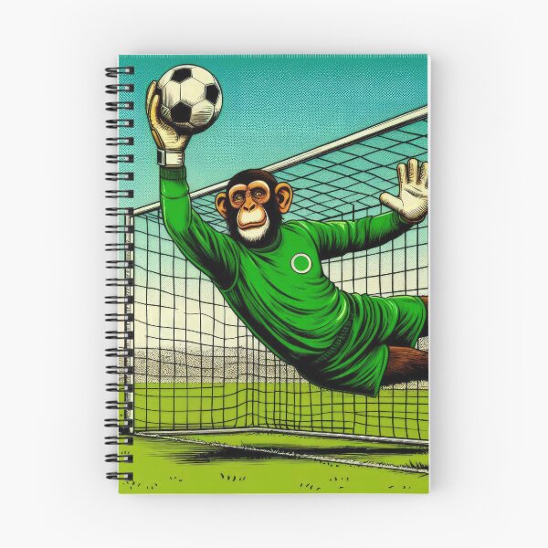 Item preview, football soccer monkey goalkeeper with a football ,Sports,funny sports ,soccer art,animal playing soccer designed and sold by Expressions-Sel.