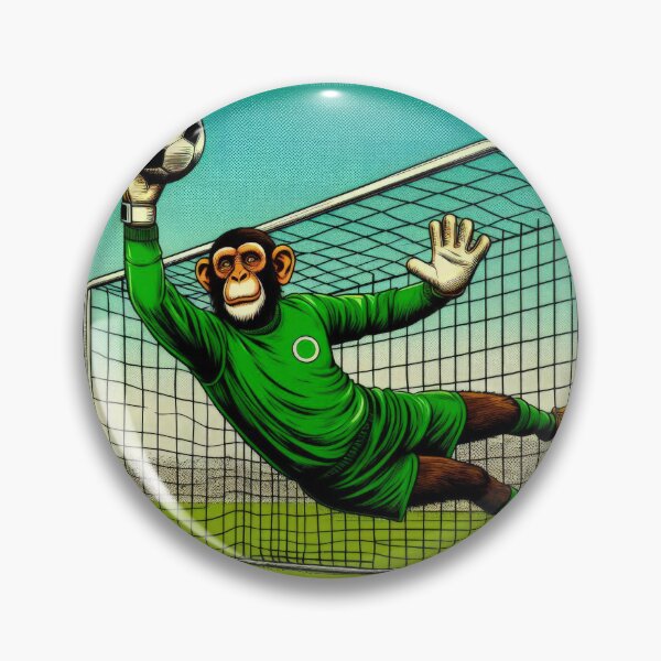 Item preview, football soccer monkey goalkeeper with a football ,Sports,funny sports ,soccer art,animal playing soccer designed and sold by Expressions-Sel.