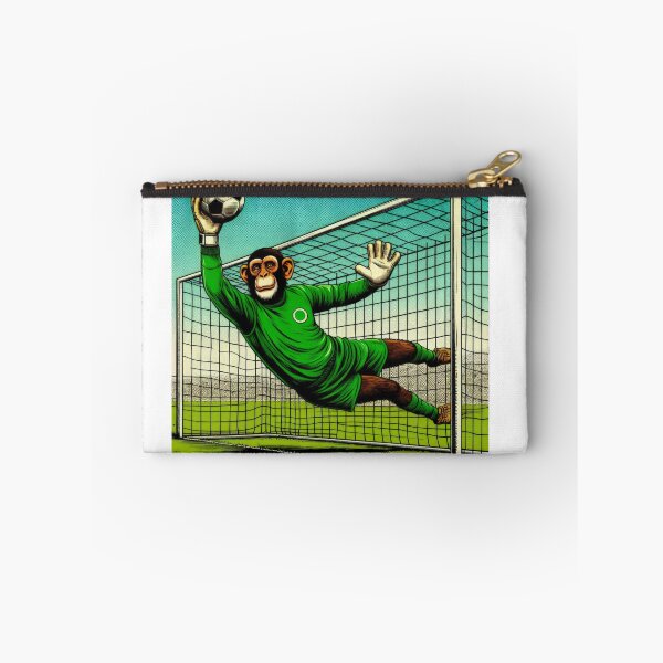 Item preview, football soccer monkey goalkeeper with a football ,Sports,funny sports ,soccer art,animal playing soccer designed and sold by Expressions-Sel.
