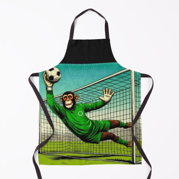Item preview, football soccer monkey goalkeeper with a football ,Sports,funny sports ,soccer art,animal playing soccer designed and sold by Expressions-Sel.