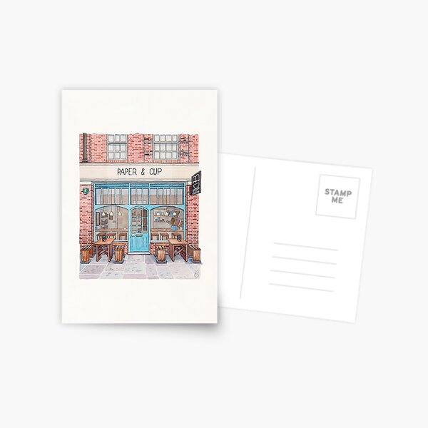 Elodie Plume - Paper & Cup Coffee Shop Carte postale