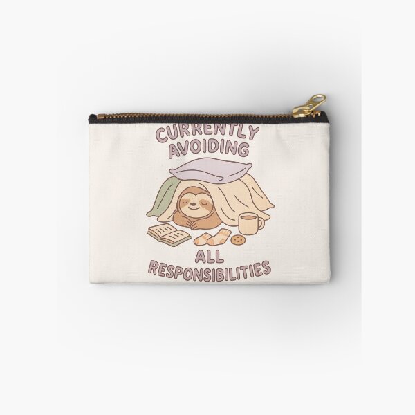 Item preview, Currently Avoiding All Responsibilities – Funny Lazy Animal Sticker for Procrastinators designed and sold by Designeerguy.