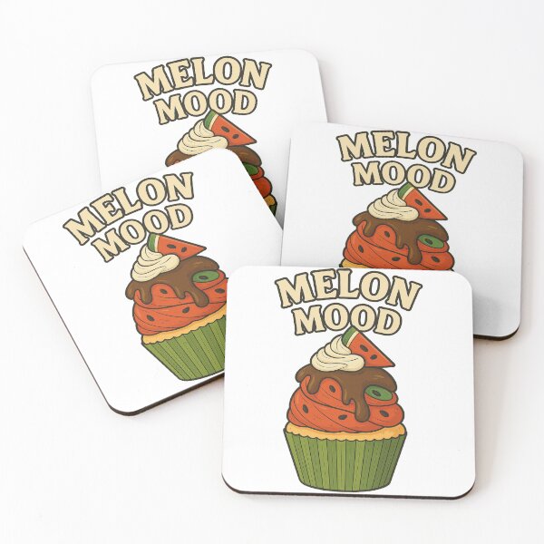 Item preview, A cute watermelon-themed cupcake with whipped cream and chocolate topping  - with melon mood designed and sold by Asbiell.