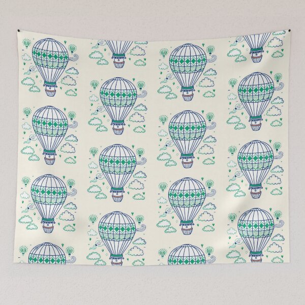 Item preview, Pattern Hot Air Balloon Adventures Colorful Landscape Travel designed and sold by ART ATTACK ZONE.