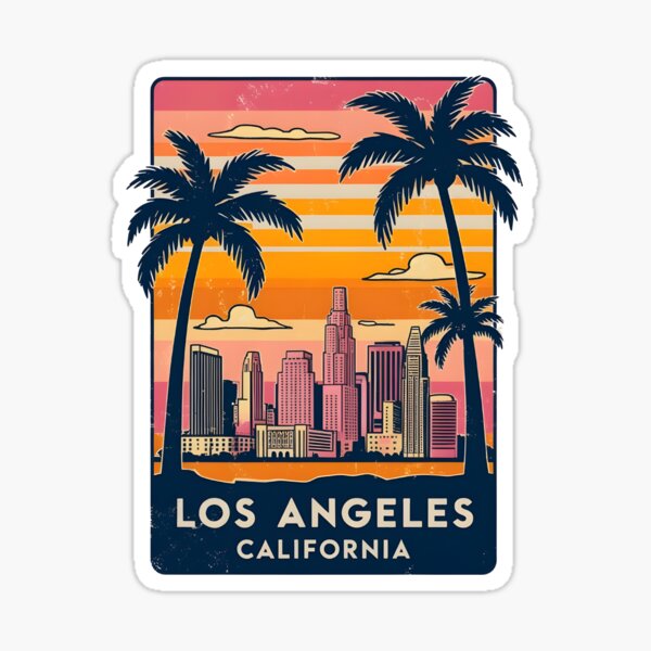 Item preview, A Vintage Travel Art of Los Angeles - California - US  designed and sold by GoodOldVintage.