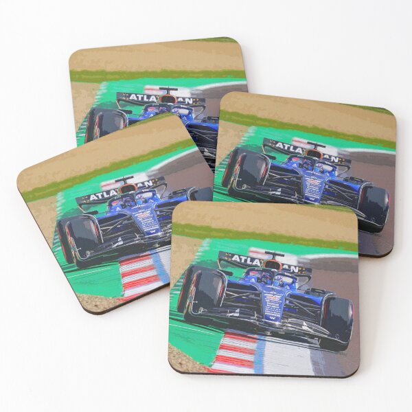Item preview, Alex Albon racing his 2025 F1 racing car on Imola watercolor designed and sold by Rodissimus1984.
