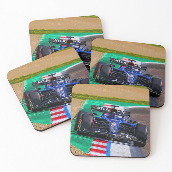 Item preview, Alex Albon racing his 2025 F1 racing car on Imola abstract designed and sold by Rodissimus1984.