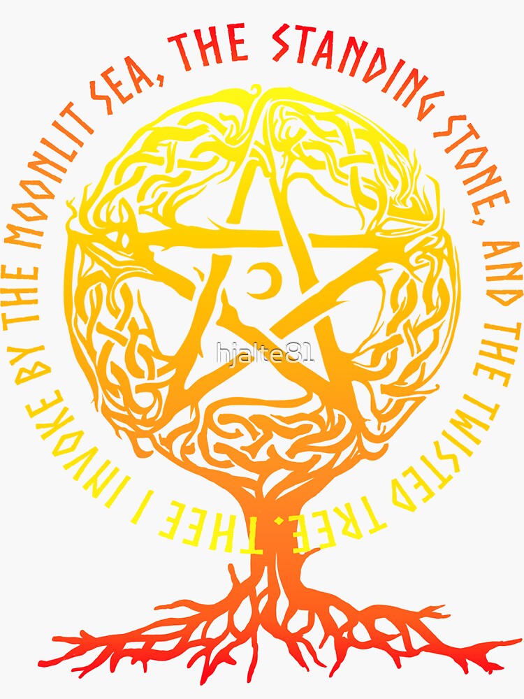 Thumbnail 3 of 3, Sticker, Thee I Invoke By The Moonlit Sea designed and sold by hjalte81.