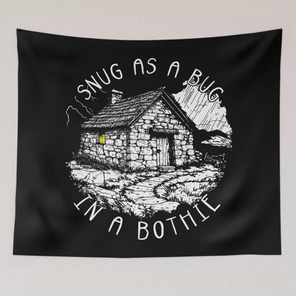 Item preview, SNUG AS A BUG BOTHIE HIKER SCOTLAND TRAMPING HUT designed and sold by Madjack Tees Kiwi SuperStore.