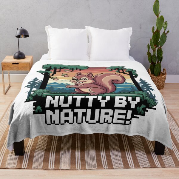 Item preview, Nutty By Nature – Retro Pixel Squirrel Design designed and sold by NaturePixel.