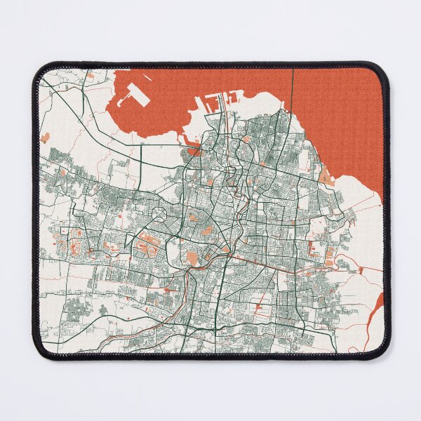 Item preview, Surabaya City Map of Indonesia - Bohemian designed and sold by deMAP.