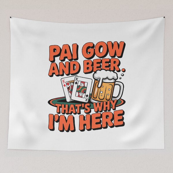Item preview, Funny Pai Gow Poker and Beer Cartoon Card Casino Vegas Game Gift designed and sold by w1ckerman.