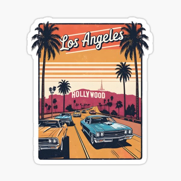 Item preview, A Vintage Travel Art of Los Angeles - California - US  designed and sold by GoodOldVintage.