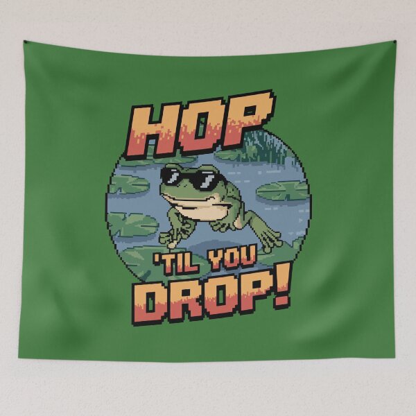 Item preview, Hip Hop Frog – Hop Til You Drop! designed and sold by NaturePixel.