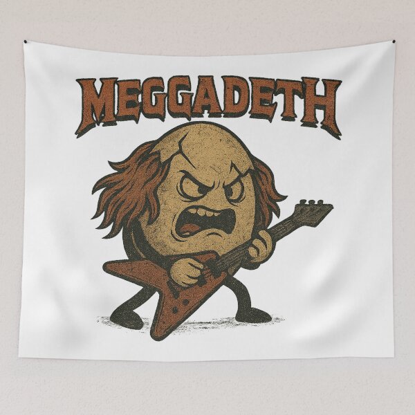 Item preview, MEGGADETH – Grunge Metal Egg Parody Design designed and sold by DIRTYSKETCHH.