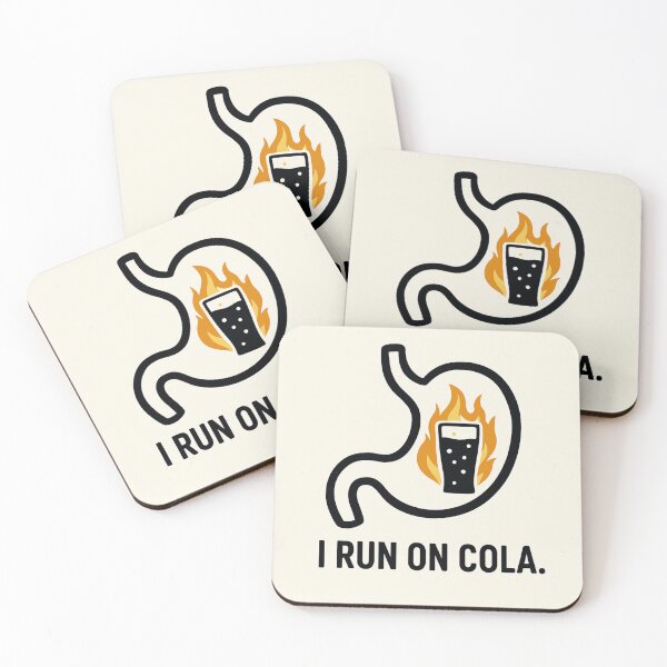 Item preview, I Run on Cola – Funny Stomach Graphic designed and sold by JPN-NOGRAY-SHOP.