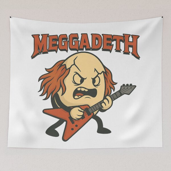 Item preview, MEGGADETH – Grunge Metal Egg Parody Band Design designed and sold by DIRTYSKETCHH.