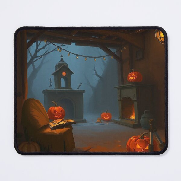 Item preview, Spooky Halloween scene artwork illustration designed and sold by Vintage Designs +.