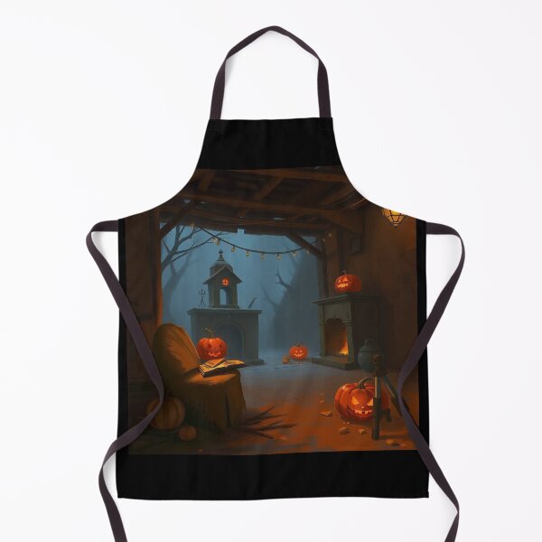 Item preview, Spooky Halloween scene artwork illustration designed and sold by Vintage Designs +.