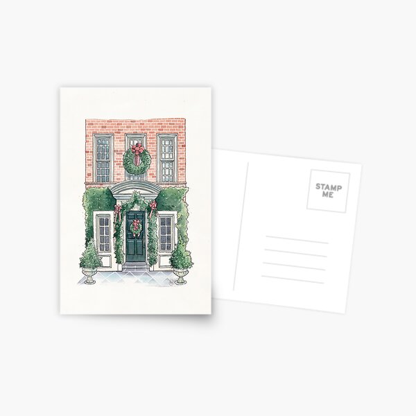 Elodie Plume - Façade de Noël Carte postale