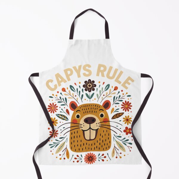Item preview, Cute Capys Rule - Capybara Scandinavian Folk Art by heidiannemorris © designed and sold by FOLK ART FUSION by heidiannemorris.