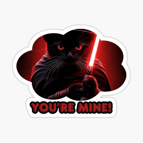 Item preview, Angry Beanie Cat with Lightsaber – “You're Mine!” T-Shirt designed and sold by Kantacafe.