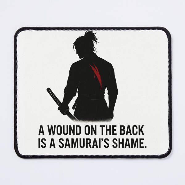 Item preview, Samurai’s Code – No Wounds on the Back designed and sold by JPN-NOGRAY-SHOP.