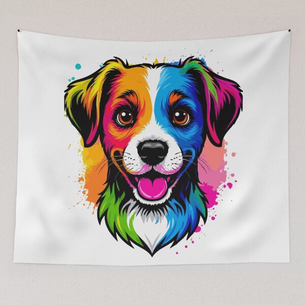 Item preview, Colorful dog designed and sold by Grypis.