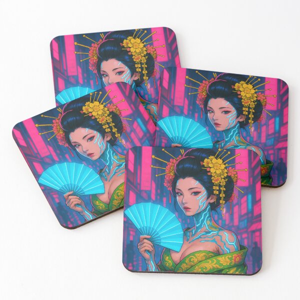 Item preview, Cyber Oiran – Neon Grace and Power designed and sold by JPN-NOGRAY-SHOP.