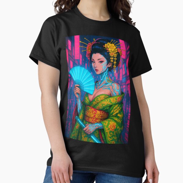 Item preview, Cyber Oiran – Neon Grace and Power designed and sold by JPN-NOGRAY-SHOP.