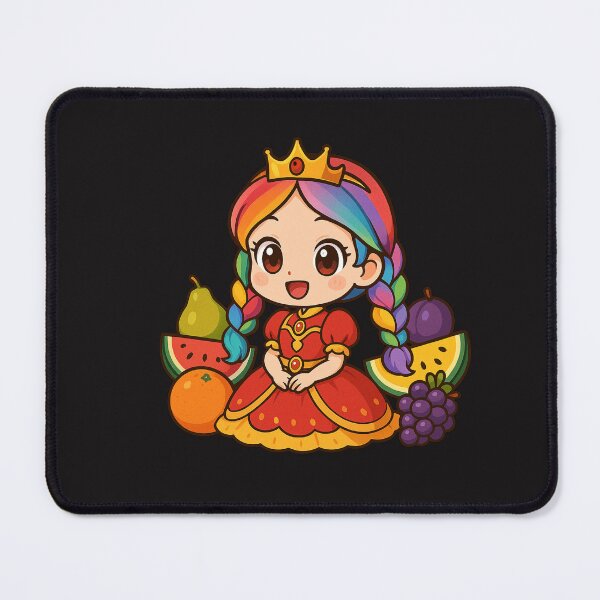 Item preview, Chibi Fantasy Princess Surrounded by Fruits | Kawaii Rainbow Anime Art designed and sold by ColorSplash123.