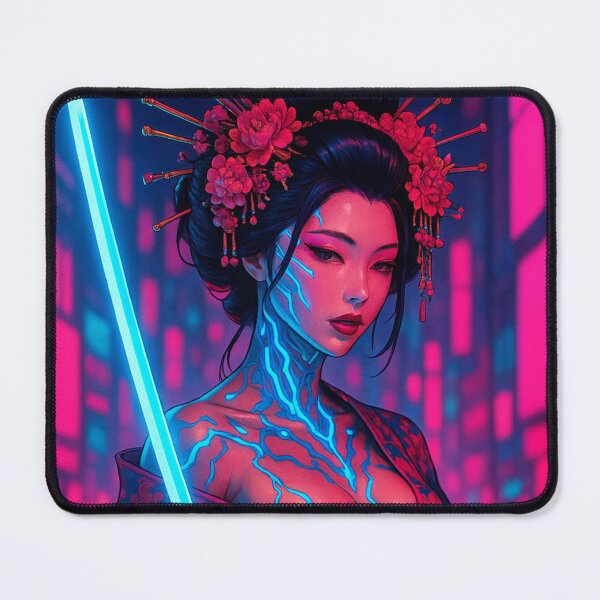 Item preview, Neon Blade Oiran – Cyber Geisha Warrior designed and sold by JPN-NOGRAY-SHOP.
