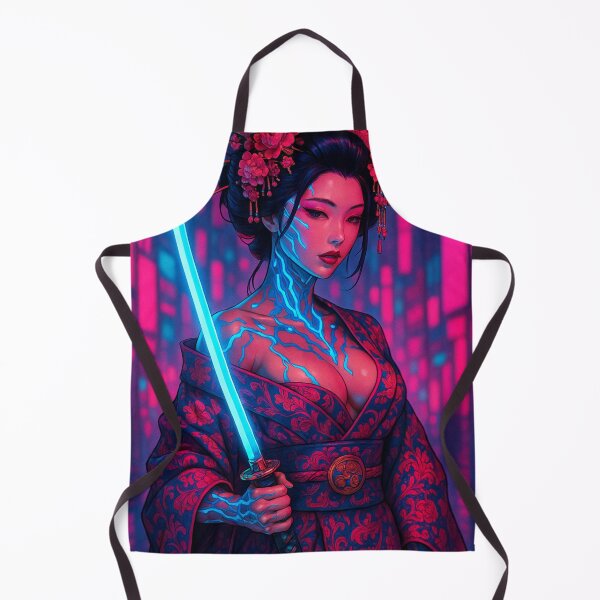 Item preview, Neon Blade Oiran – Cyber Geisha Warrior designed and sold by JPN-NOGRAY-SHOP.