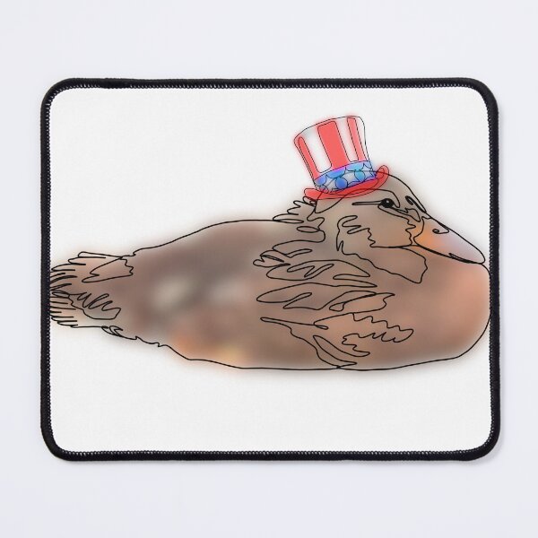 Item preview, Fluffy Duck in Uncle Sam Hat – Funny Patriotic Farm Animal Illustration designed and sold by Ashley’sAnimalz.