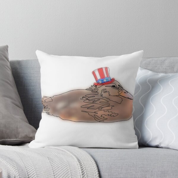 Item preview, Fluffy Duck in Uncle Sam Hat – Funny Patriotic Farm Animal Illustration designed and sold by Ashley’sAnimalz.