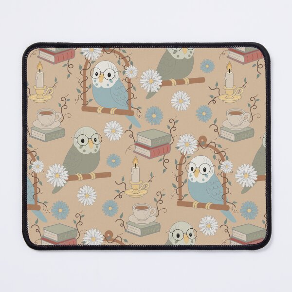 Item preview, Cute budgies with glasses in cottagecore style designed and sold by fashionimprint.