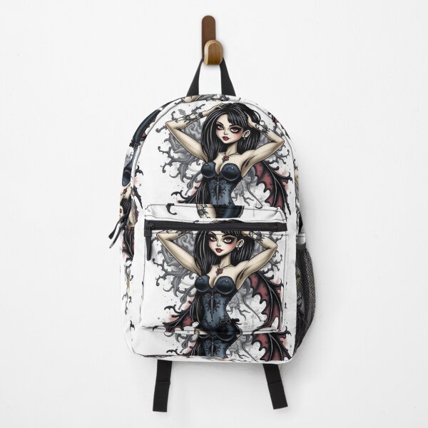 Item preview, Tattooed Goth Girl beautiful pinup poster art designed and sold by Vintage Designs +.